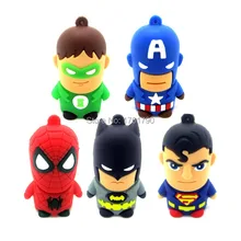 Super mini usb flash drive pen drive 4gb 8gb 16gb 32gb 64gb memory stick usb 2.0 u disk super hero cartoon pendrive gift