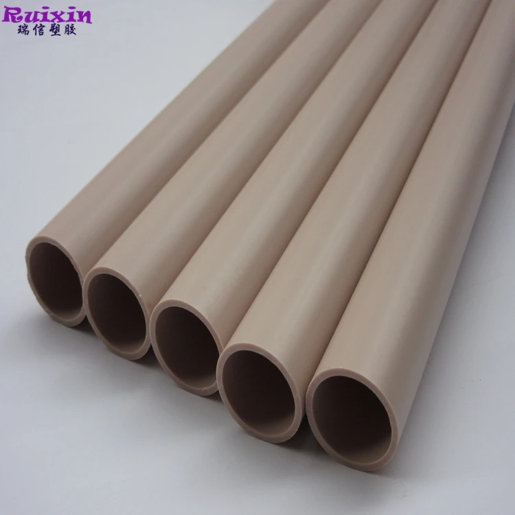 Rohs Compliance Outer 21.8mm Inner 18.8mm Light Brown Rigid Pvc Pipe