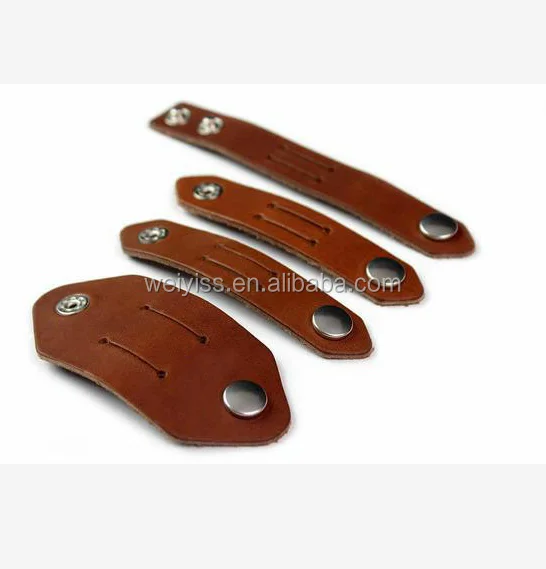 

Set of 4 Cable organizer, leather cable holder, Various
