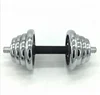 Factory Price Strength Exercise Black Paint Red Word Adjustable Electroplate Chrome Dumbbell Set