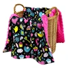 New sale winter used super soft minky fleece material baby swaddle wrap