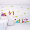 Colorcasa Cartoon DIY Wall Decals Lovely Animals Jungle Home Decor Removable Children Room Wall Decorative(CD005)