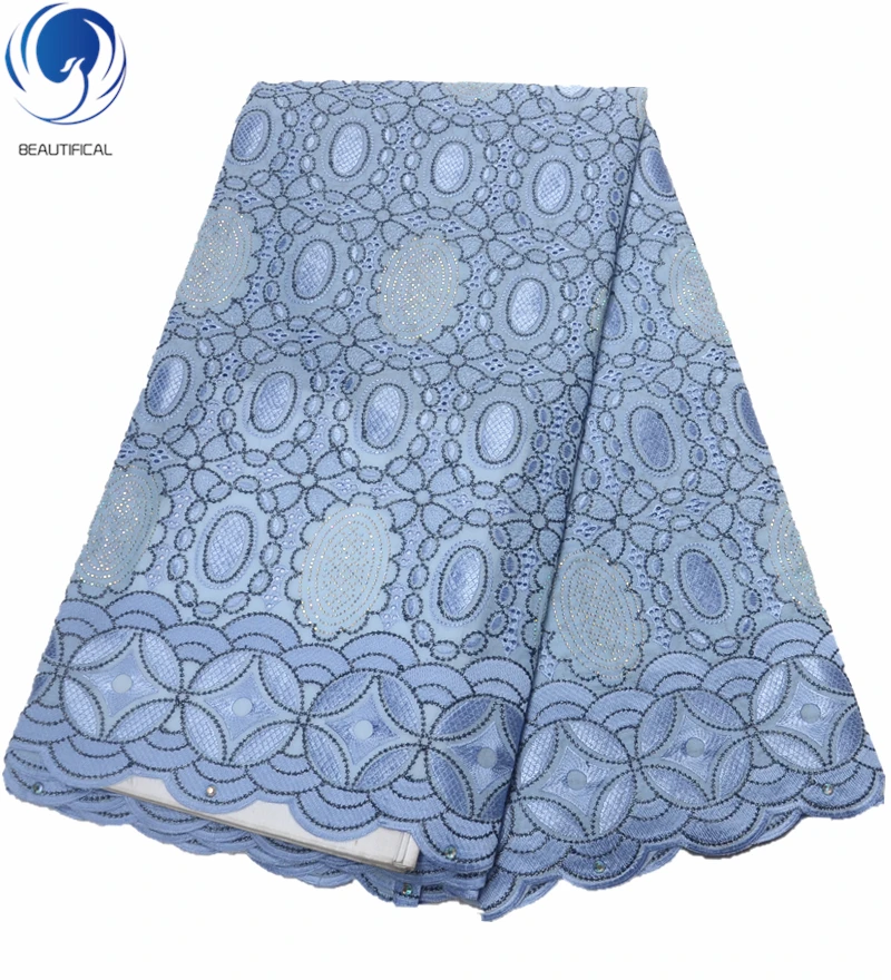 

Beautifical nigerian dry lace embroidery swiss lace fabric voile fabric lace 2019 ML4R384, Can be customized