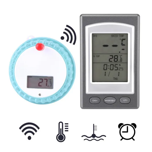 Wireless Digital Floating Swimming Pool Thermometer Water Spa Temperature Gauge