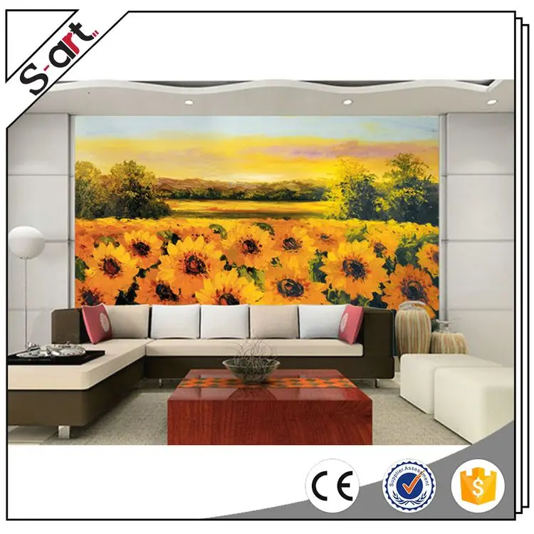 Banyak Gaya Populer 3d Bunga India Dinding  Mural Wallpaper  