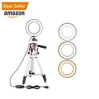 

5.7" Small Mini Selfie Ring Light With Tripod Stand & Cell Phone Holder
