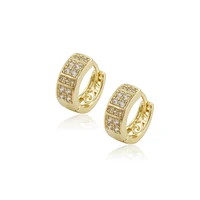 

96438 xuping wholesale artificial gemstone jewelry gold plated copper alloy earring hoops