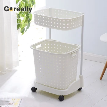 white double laundry hamper