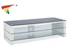 Modern designs MDF wooden and glass tv stand cabinet for living room bedroom