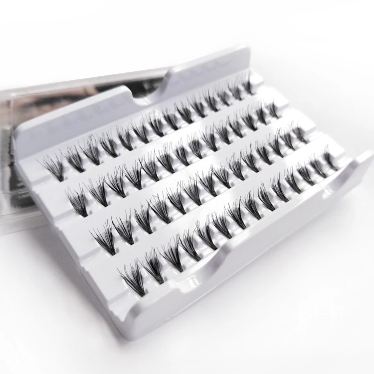 

2021 Premade fans Individual 5D Cluster Eyelash Extension , Cluster Eyelash Extension 0.07mm Volume individual Lashes