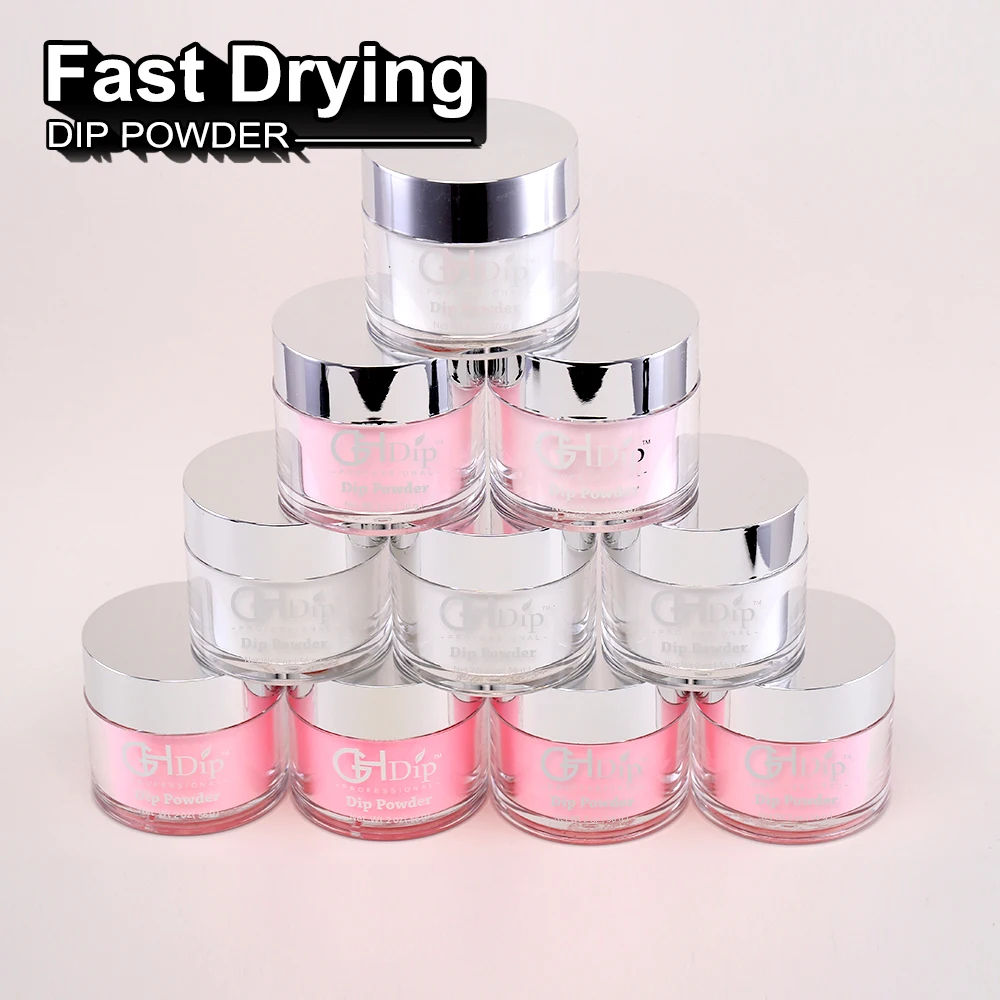 

Custom Private Label French Nail Dipping Powder System 8OZ Set Starter Kit, Natural Pink and White Powder, 13 pink and 6 white colors