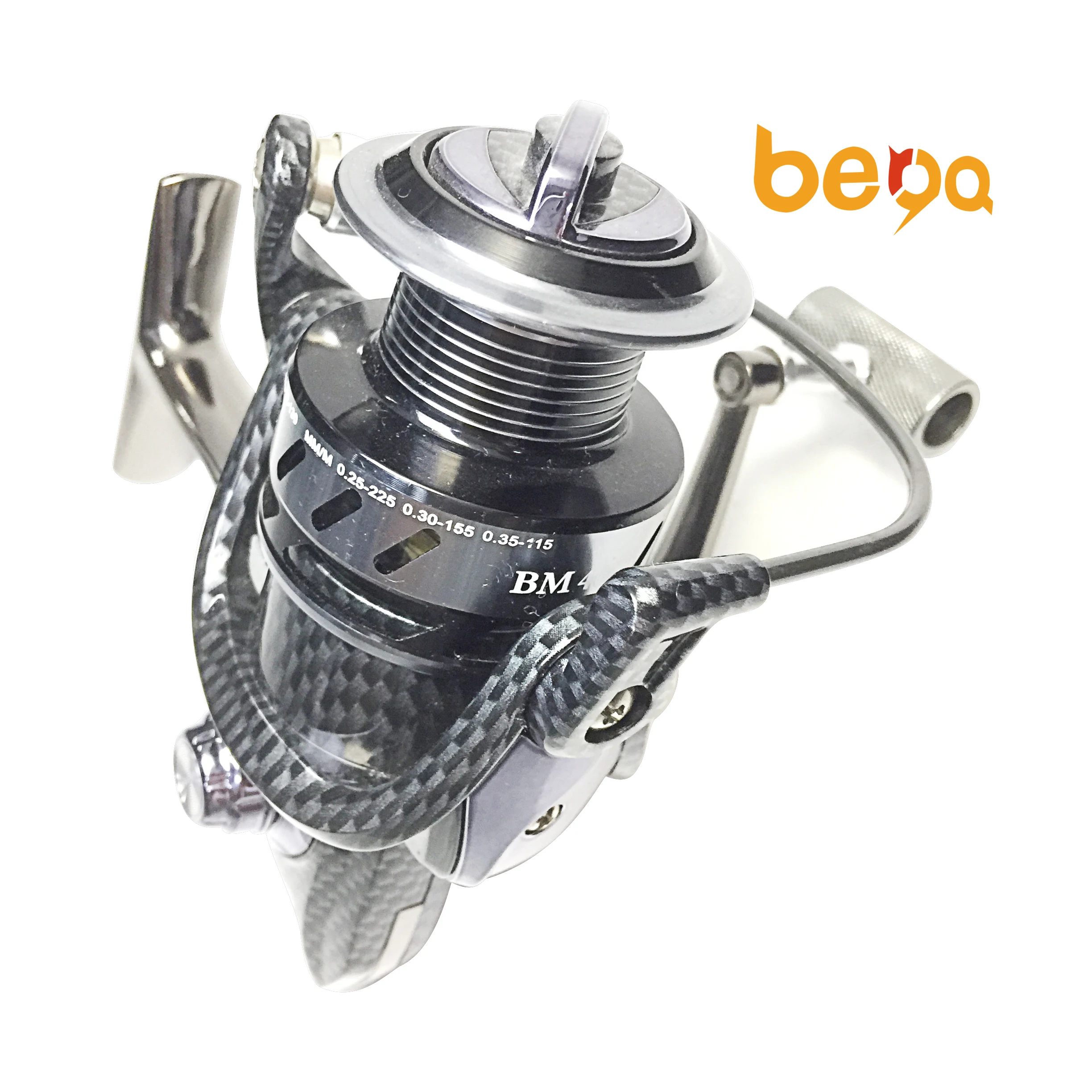 

BM 13+1Ball Bearings Full Metal Spinning Reel Aluminum Fishing Wheel, Black, customizable