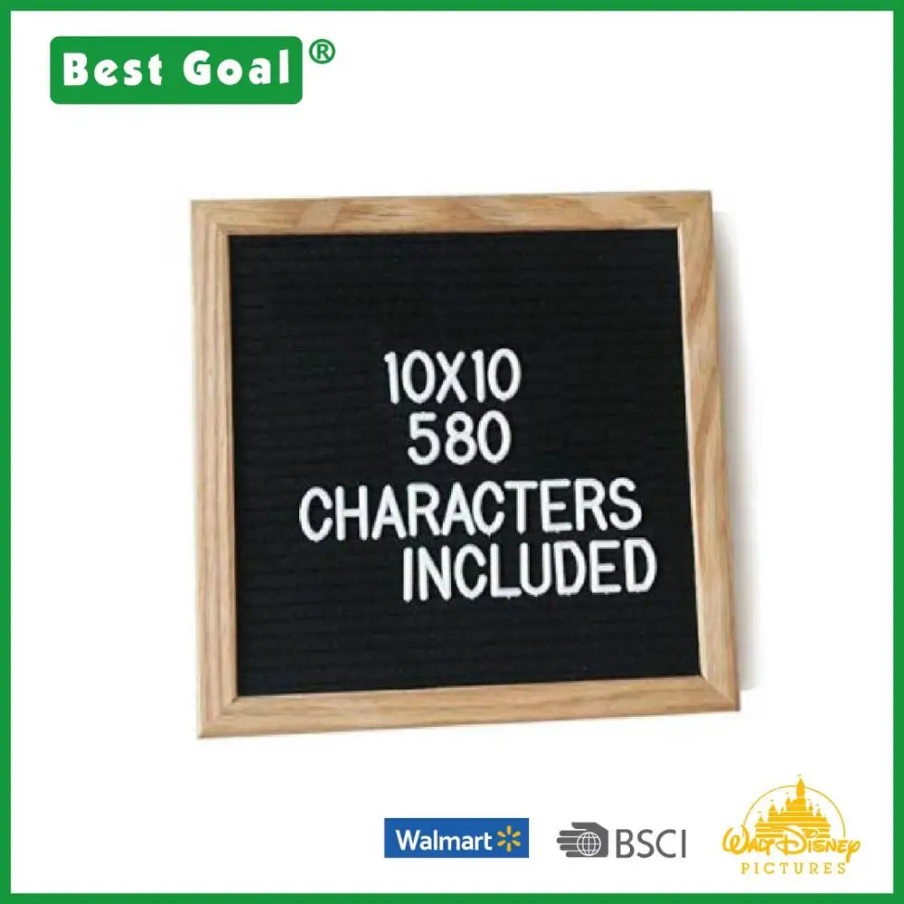 Oak Frame Changeable Felt Letter Board With White Letters Buy Letter