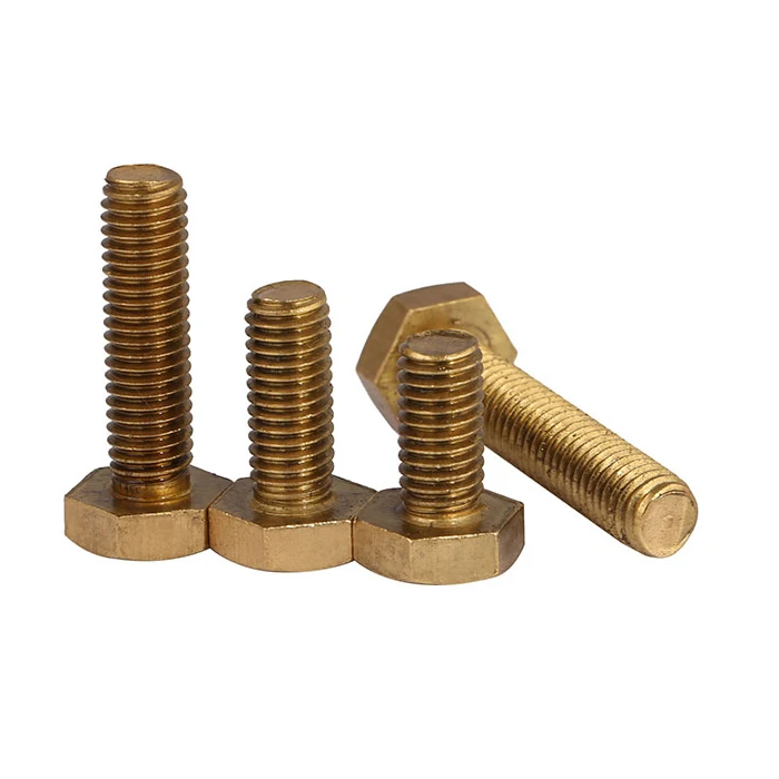
M3 M4 M6 M8 M10 full thread Brass hex head bolt DIN933 