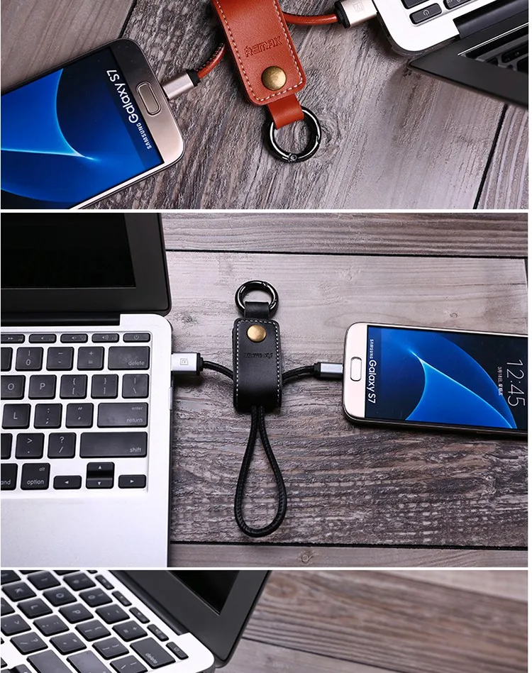 REMAX RC-034m Western PU En Cuir Micro USB Câble de Données