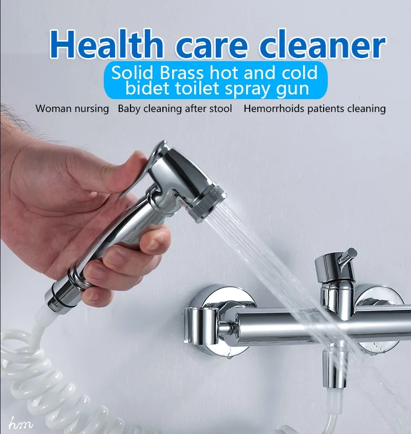 Wall Mounted Chrome Finish Toilet Jet Spray/hygienic Toilet Spray