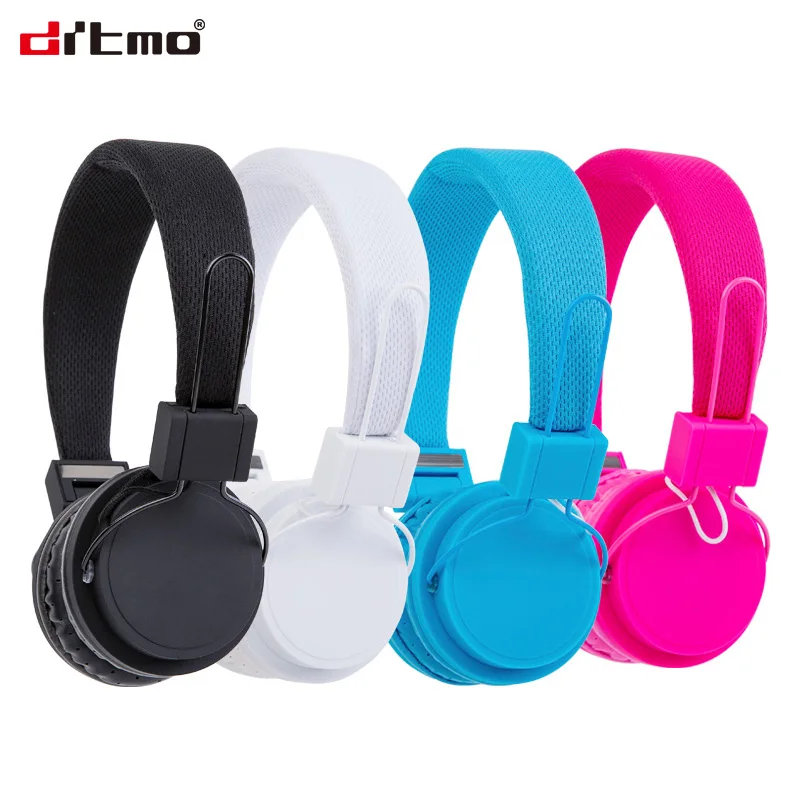 

Hot selling oem custom wired portable cheap headset, White;black;red;pink