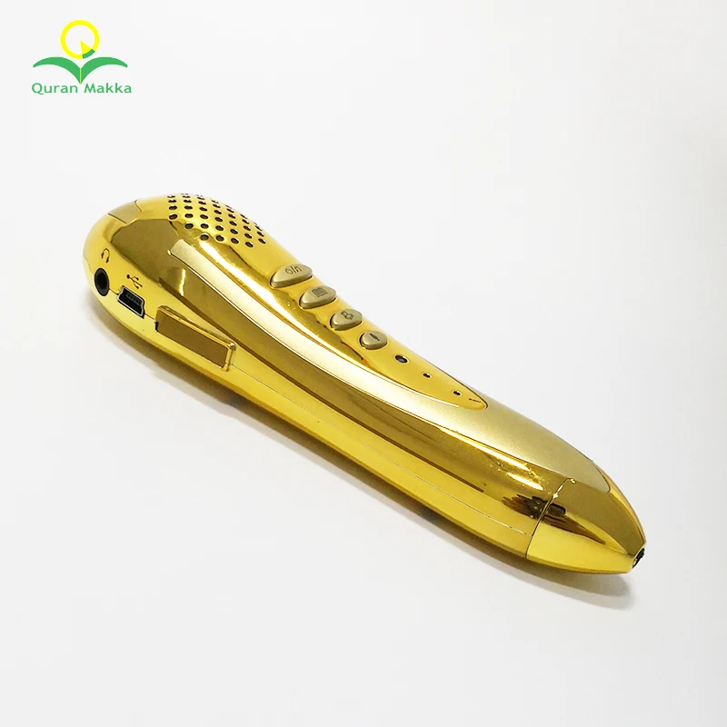 

HM10 Gold Color Holy Quran Reading Pen With Al Quran Digital With More Than 24 Reciters and 5 Holy Quran Books