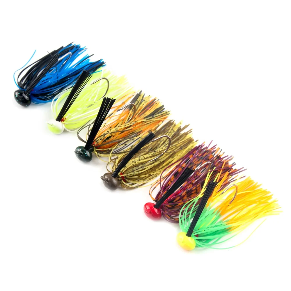 

12g5cm new fishing bait 6 colors beard skirt lure soft plastic lure spinner baits