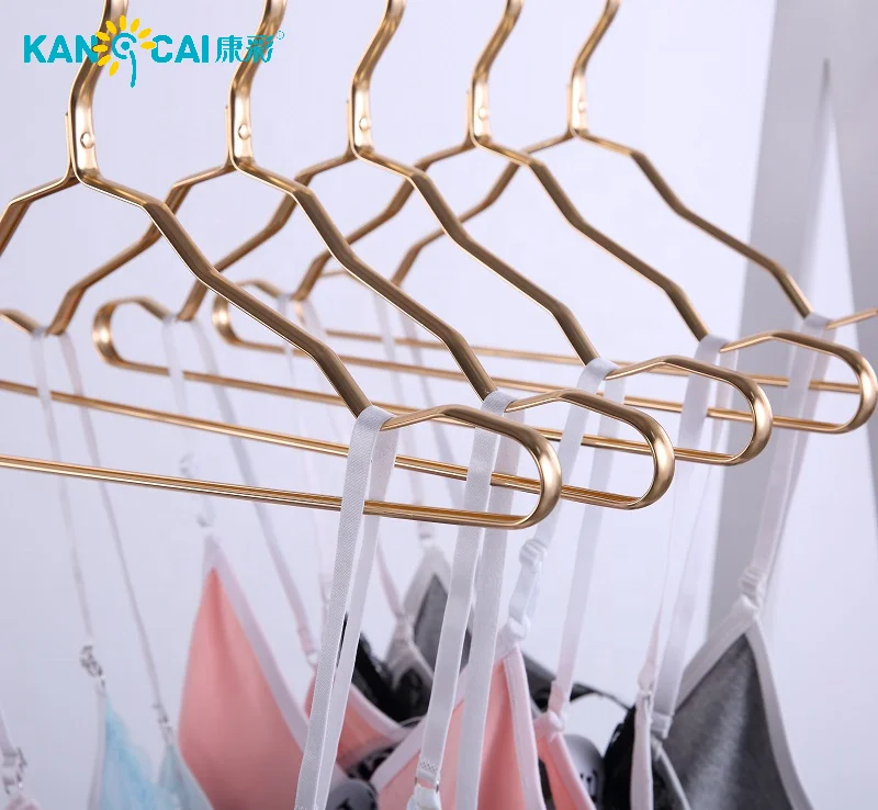 

Luxury Logo Stand Gold Alloy Clothing Dress Hanger