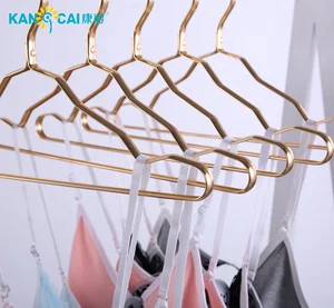 Image of Luxury Logo Stand Gold Alloy Clothing Dress Hanger