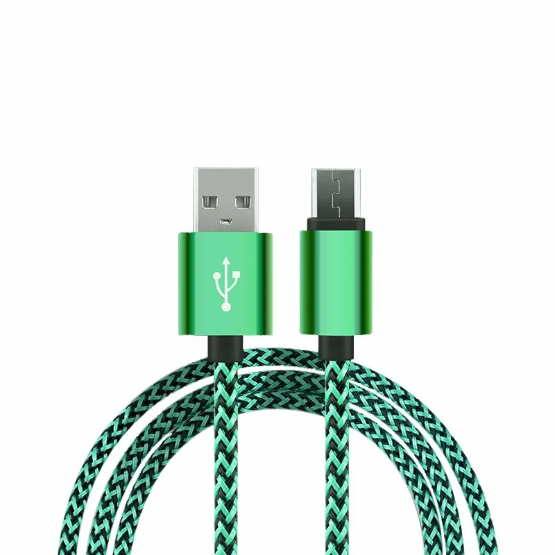 

Best price 1m micro nylon braided usb phone charging data cable universal charger data line for android customized thin cable