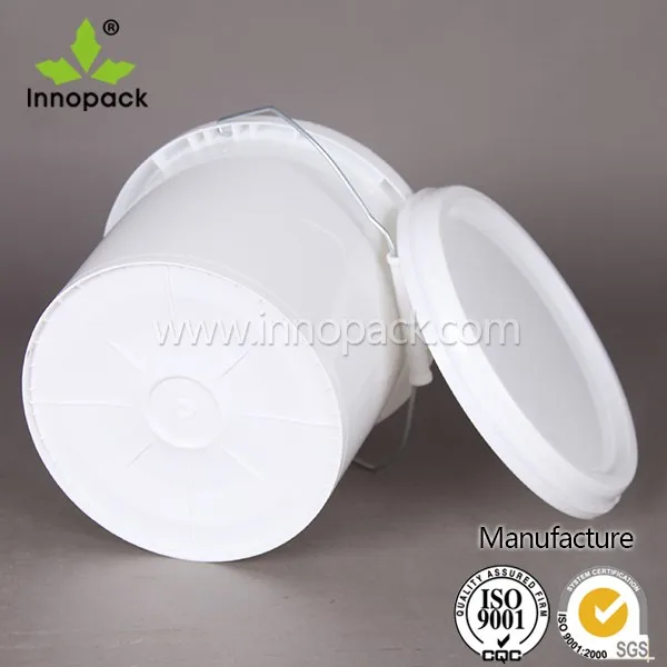 5kg White Pp Plastic Conical Bucket Customized Paint Bucket Plastic ...