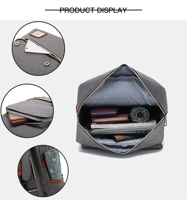 
Private label unisex big bookbags boy custom gray solid colour university school backpacks for men 