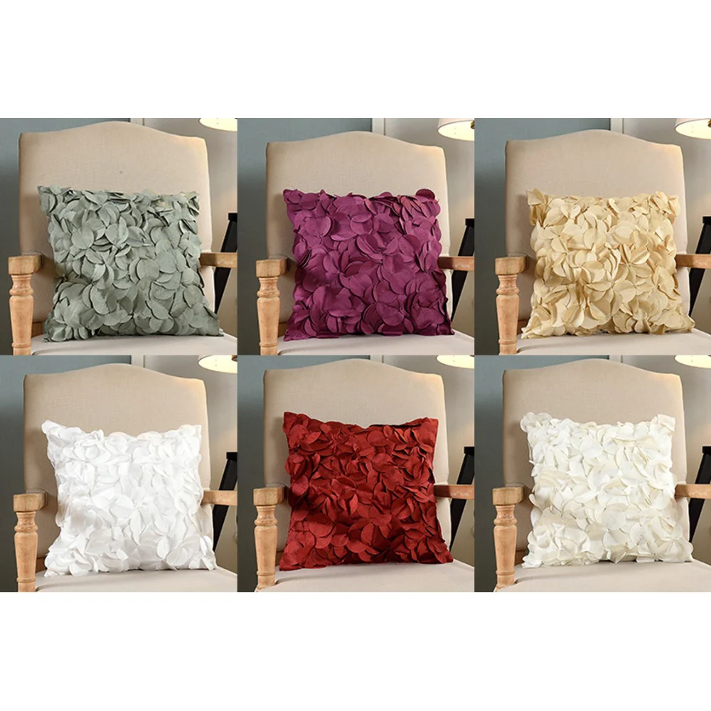 3d Flowers Japanese Silk Cushion Cover Manual Sewing Pillow For