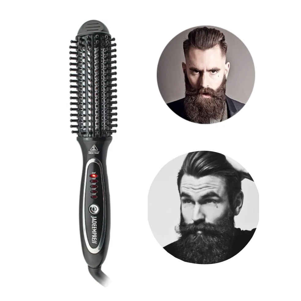 

2019 New Arrival Beard Straightener Comb And Hair Curling Iron Hot Sale Hair Brush, Customised/black