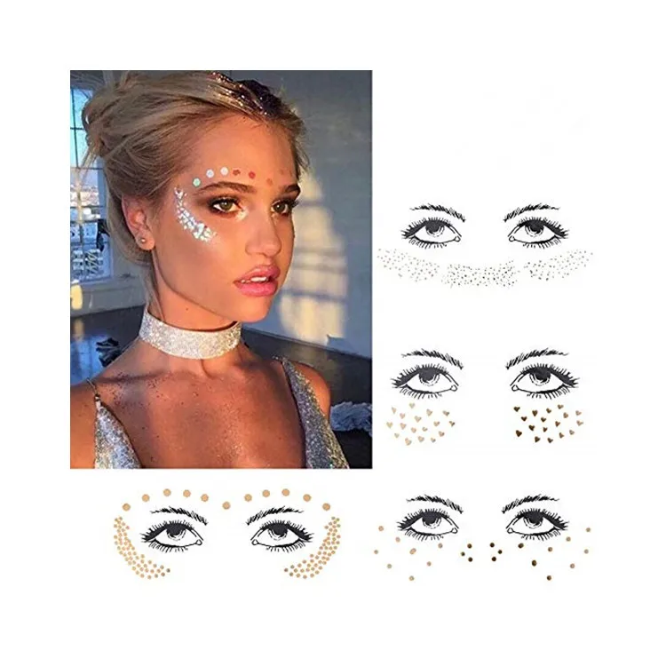 

Eco-Friendly international standards 3D face custom tattoo stickers for party