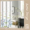 1PC VARIOUS PRINTED POLYESTER SHOWER CURTAIN WITH 12 BUTTONS W/WITHOUT HOOKS