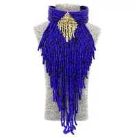 

Custom Handmade Fashion Jewelry Beaded Statement Tassel Necklace for Women