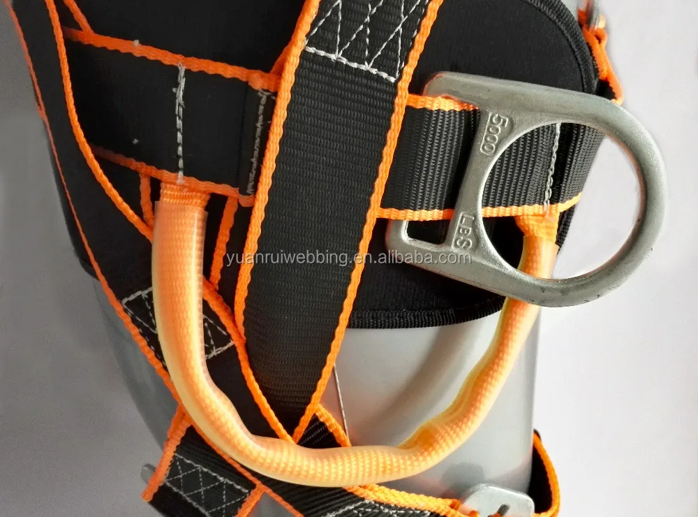 
100% polyester 6 point fall arrest dorsal d-ring safety harness safety belt 