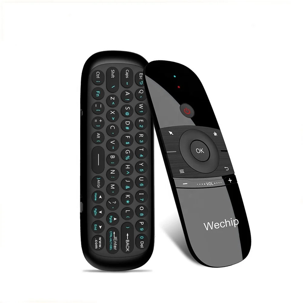 

Wechip W1 Mini Remote Controller Air Mouse Wireless 2.4G Mini Keyboard for Android TV Box, Black