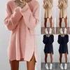 2018 New Womens Casual Color Block Tunic zip Tops Back Lace Long Sleeve T-Shirt Blouses