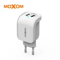 

Mobile Adapter Charger For Samsung MOXOM Fast 2.4A Dual Port USB Charger