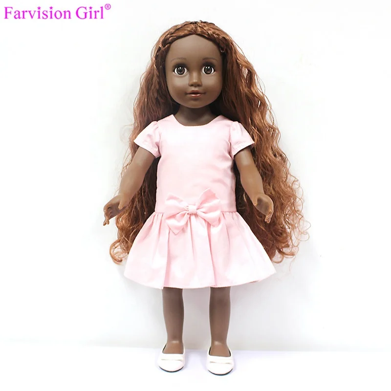 black doll with blonde hair