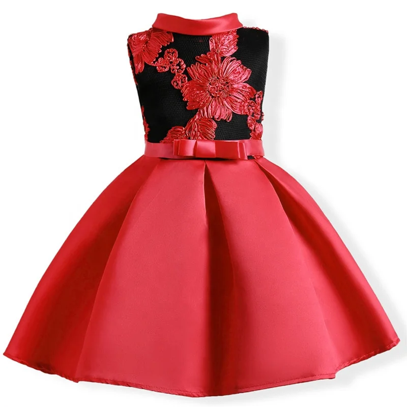 

Girls Birthday Party Dresses Embroidered Sleeveless New Year Party Dress, N/a