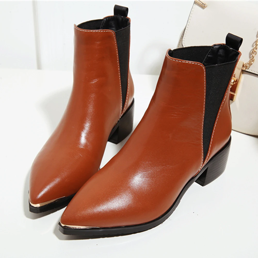 ladies brown leather boots