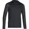 100% polyester quick dry sports wear mens fitness black long sleeve t shirt
