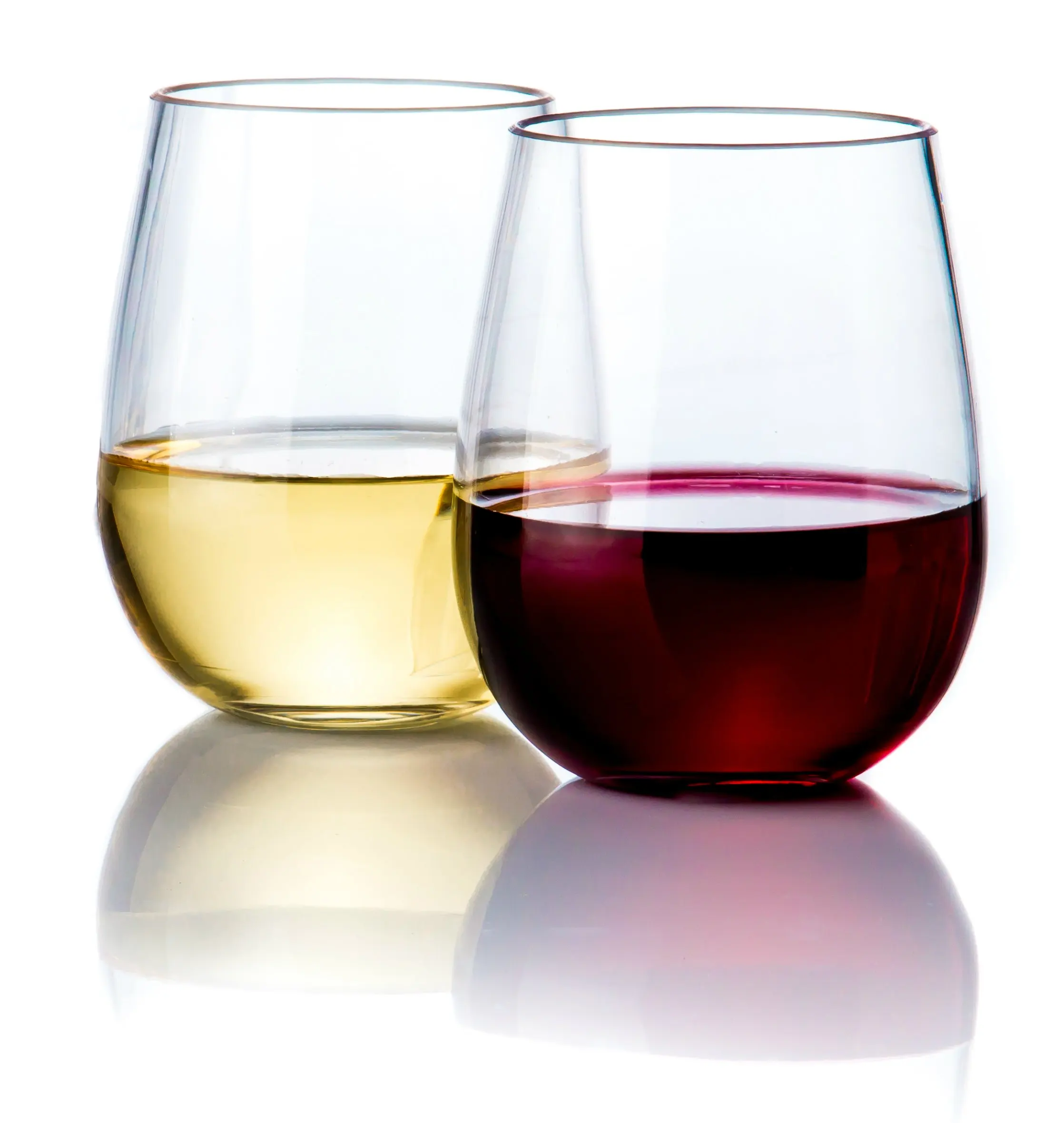 Unbreakable Stemless Drinking Wine Glass Lead-Free Crystal 16 oz Dishwasher Safe