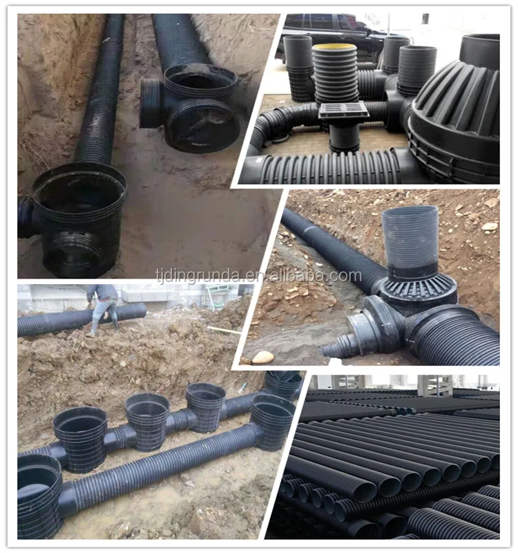 18 Inch Culvert Pipe Hdpe Corrugated Tube 24 Inch Hdpe Plastic Drainage ...