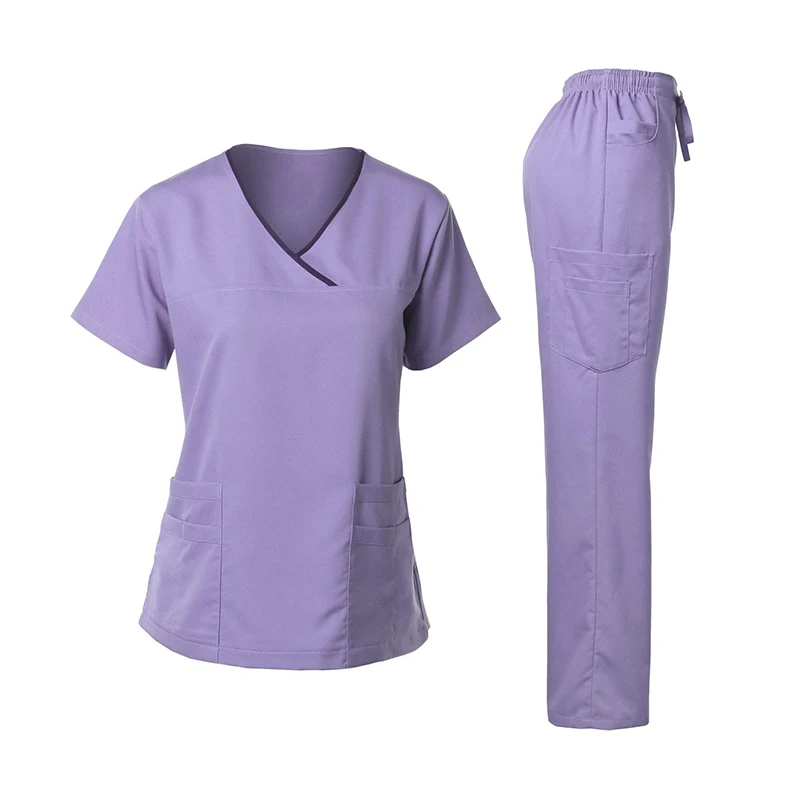 
fashion designs customized logo print scrubs 