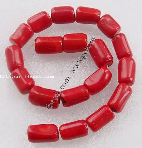 Jewelry Making Tube Dyed Red 11-21mm 