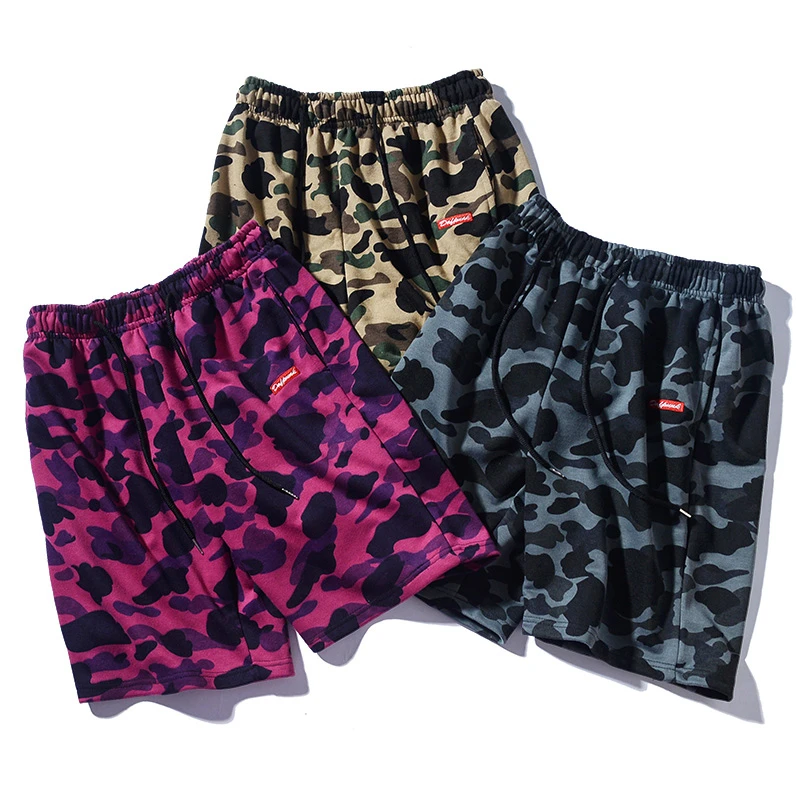 

Wholesale custom cheap summer men camouflage casual trousers beach pants five points board shorts, Custom color
