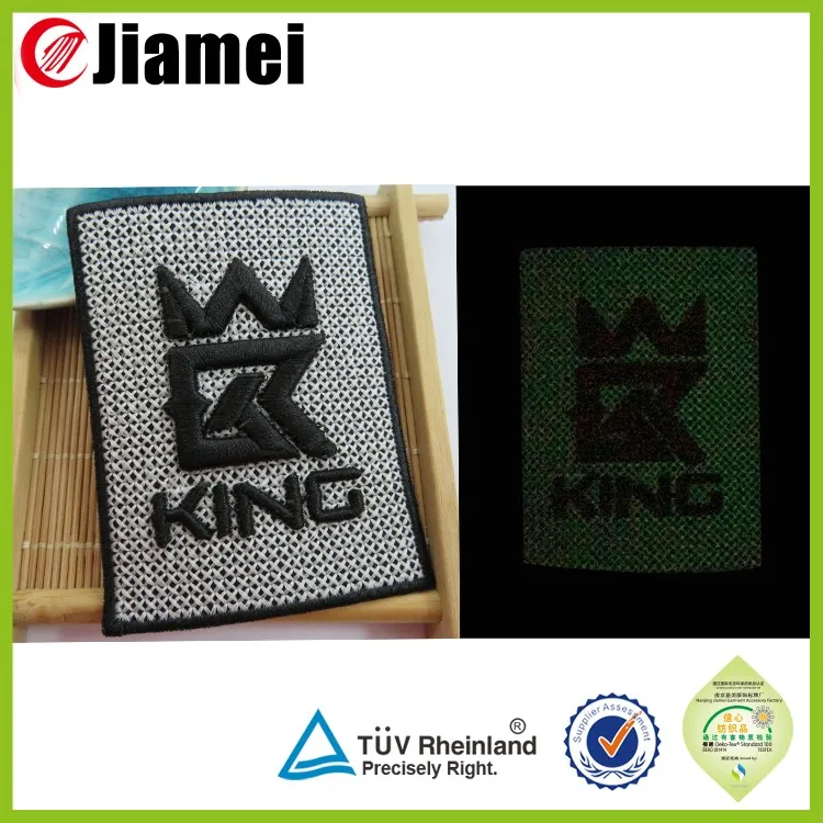 glow in dark embroidery label