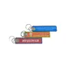 Airline embroidery keychain, promotional logo custom embroidery keychain for gift no minimum order key