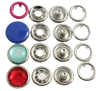 custom metal material DTM color enamel painted brass cap ring prong snap button
