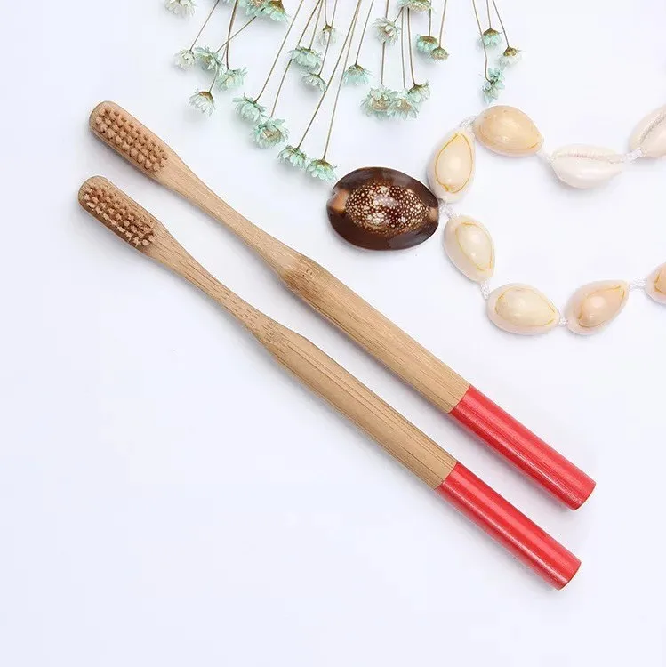 

Wholesale Professional Factory Made Colorful Biodegradable Bamboo Toothbrush, Customized color